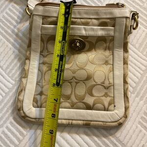 Coach Beige and Ivory Crossbody Bag